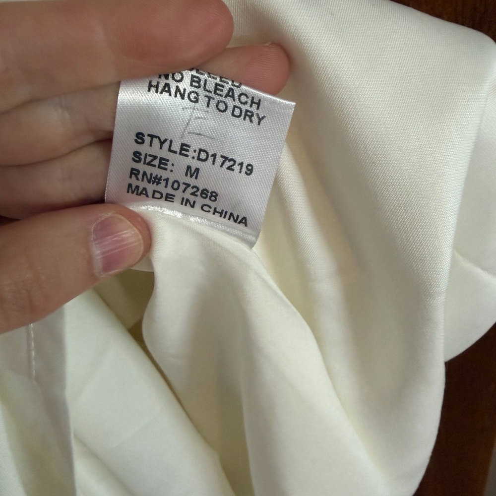 White V-Neck High-Low Dress - Picture 9 of 9